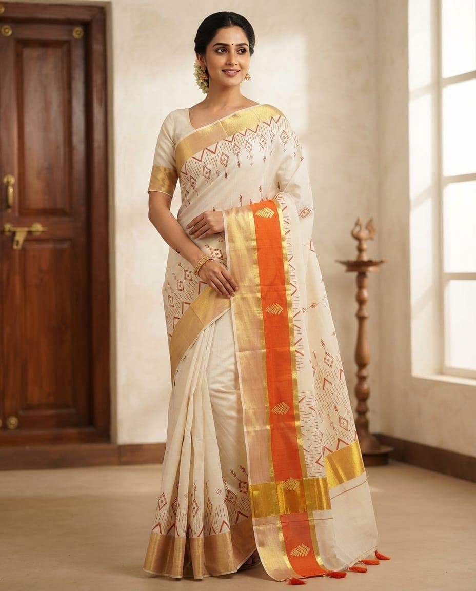 Kerala Kasavu Saree